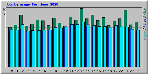 Hourly usage for June 2026